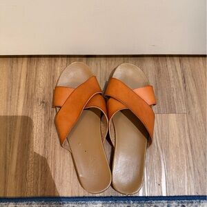 Abound Burnt Orange Cross Strap Sandals